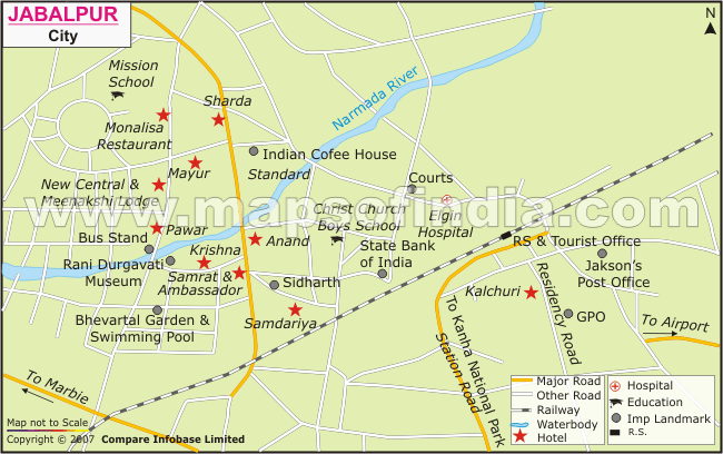 Jabalpur city map