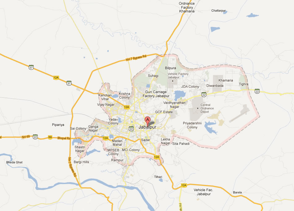 map of Jabalpur