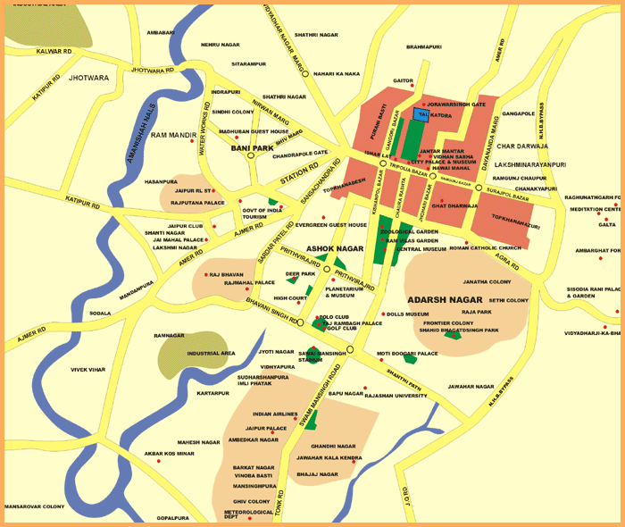 Jaipur city map