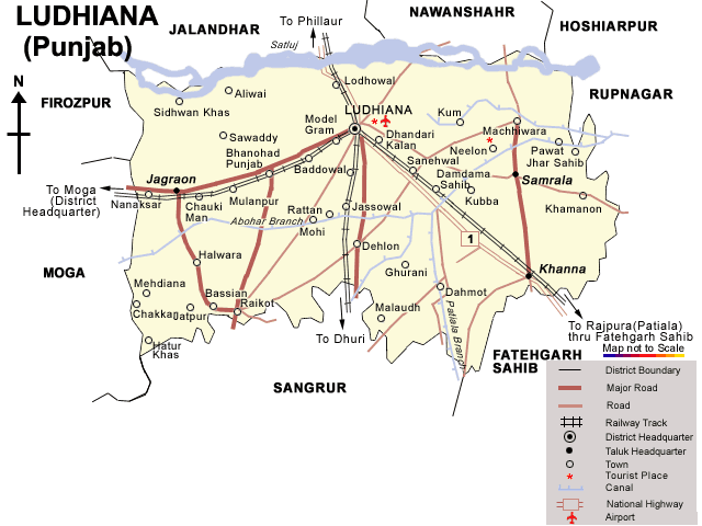 Punjab Ludhiana map