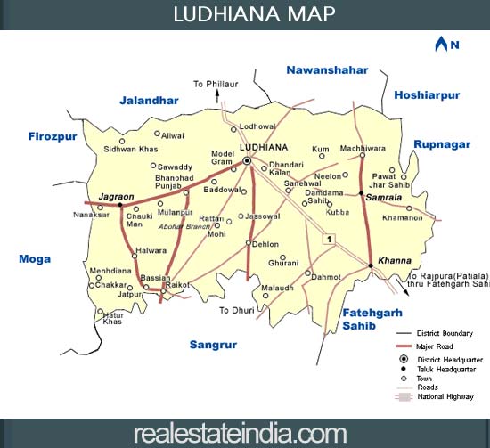 ludhana province map