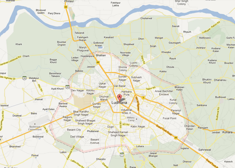 map of Ludhiana