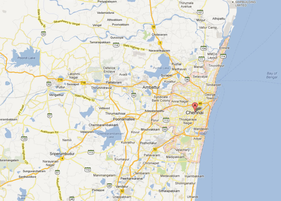 map of Madras
