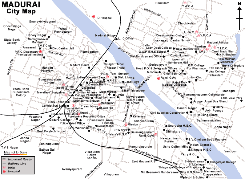 madurai city map