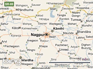 Nagpur area map