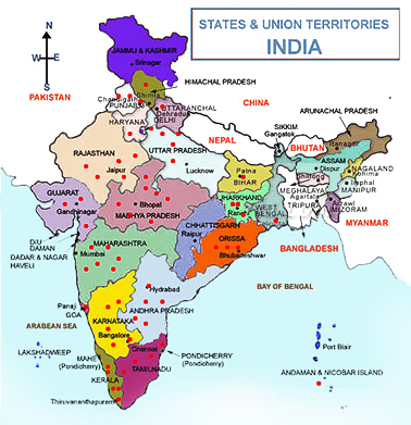India map Rajkot