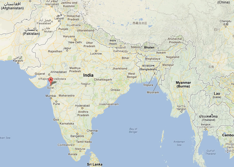 map of surat india