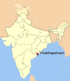 Vishakhapatnam location map india