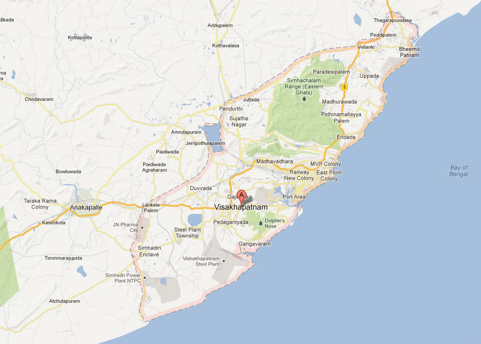 map of Vishakhapatnam