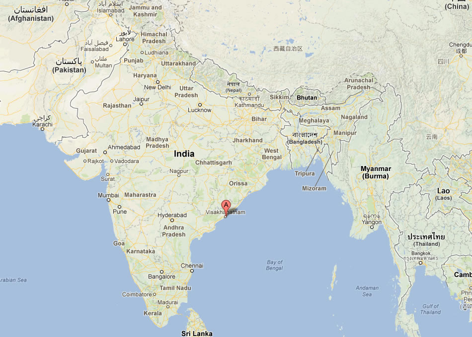 map of Vishakhapatnam india