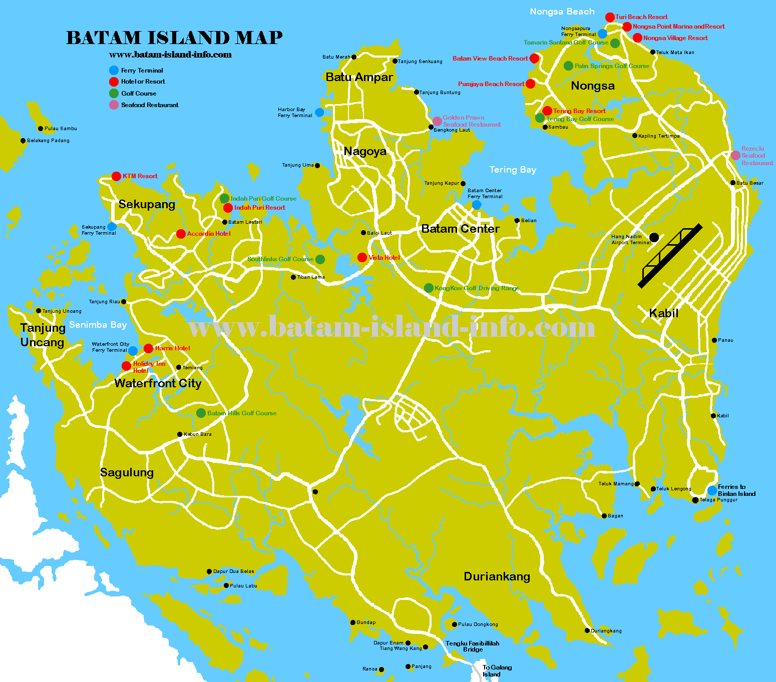 batam island map