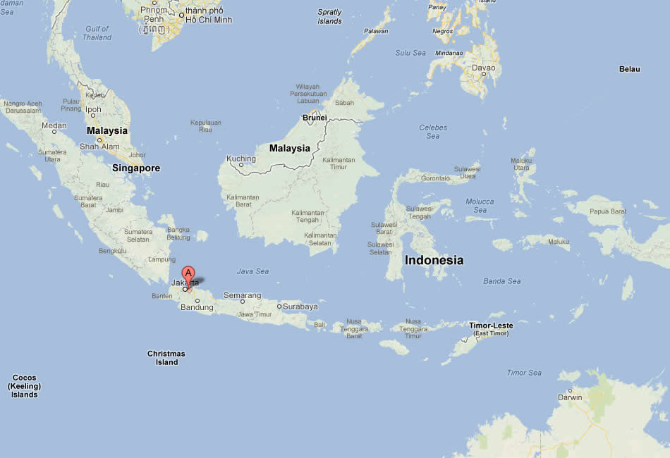 map of Bekasi indonesia