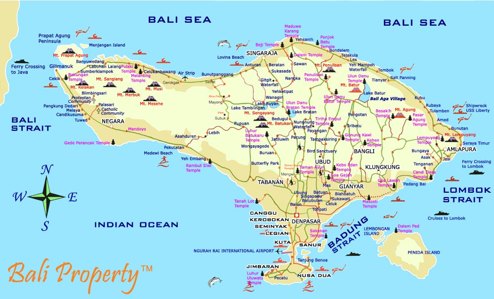 bali map Denpasar