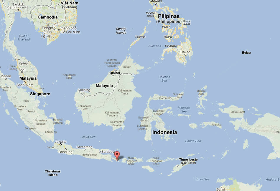 map of Denpasar indonesia