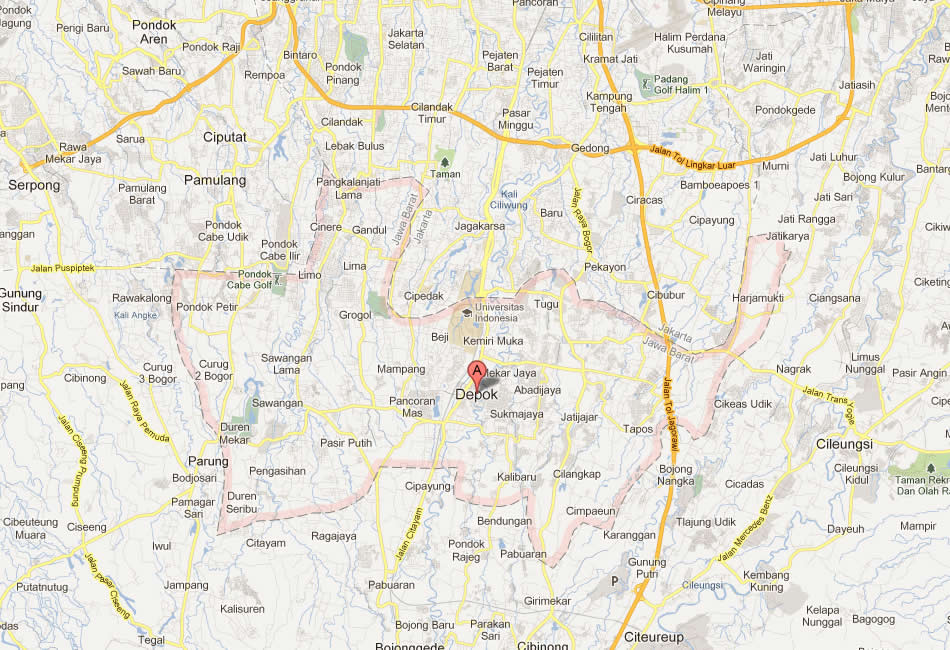 map of Depok