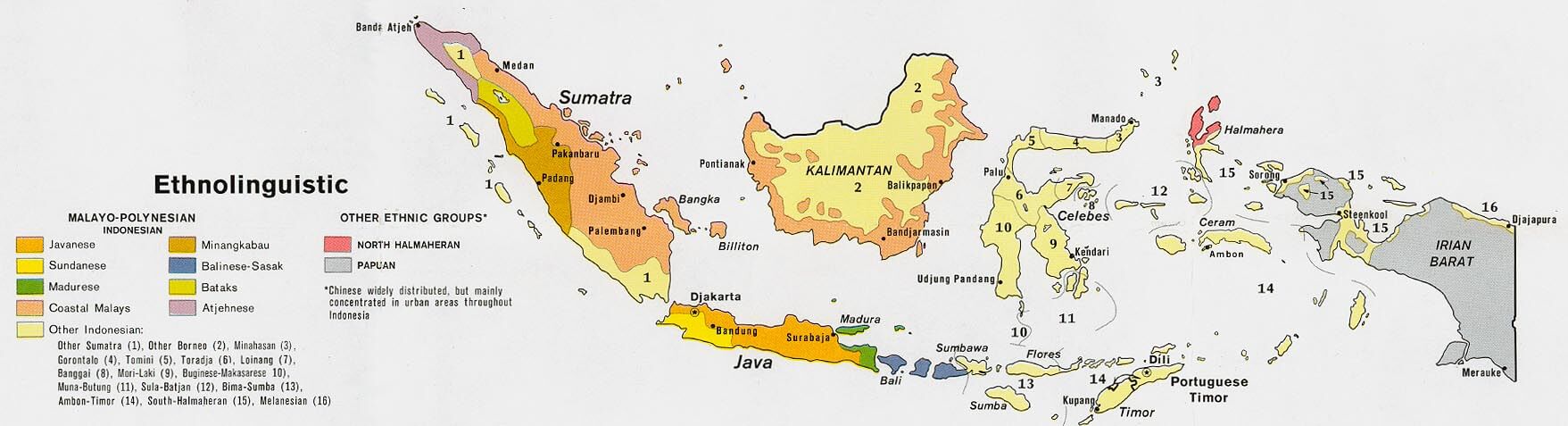 indonesia ethnic groups map
