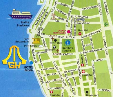 Makassar center map