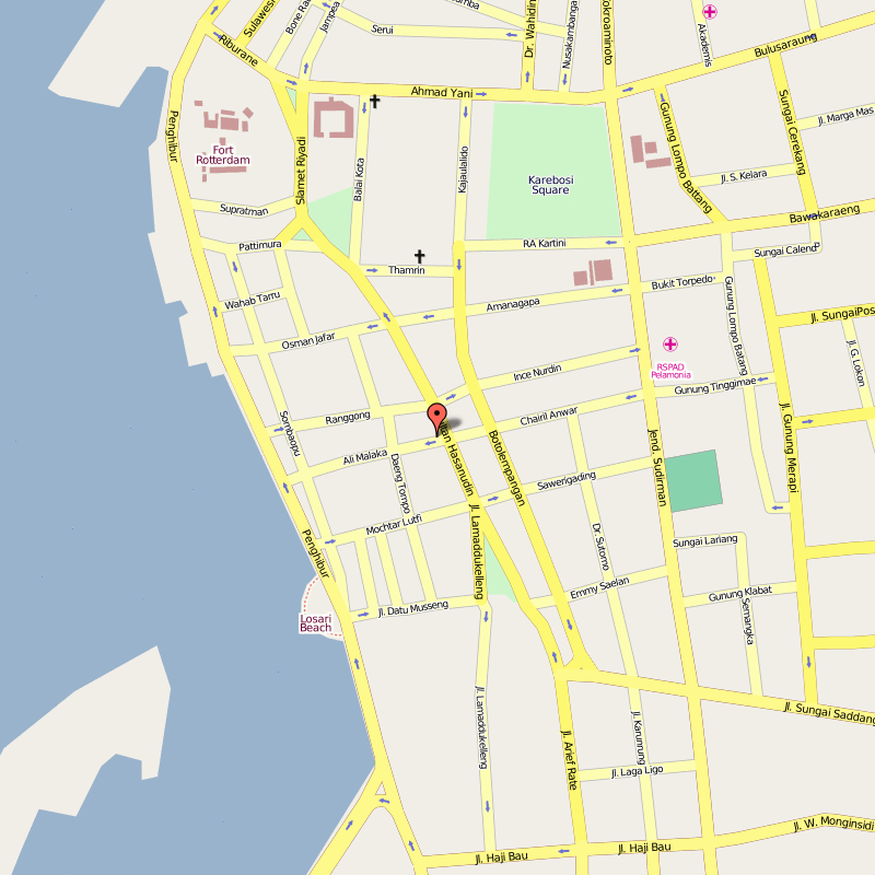 Losari Beach Makassar map