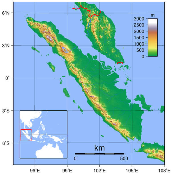 map of sumatra indonesia