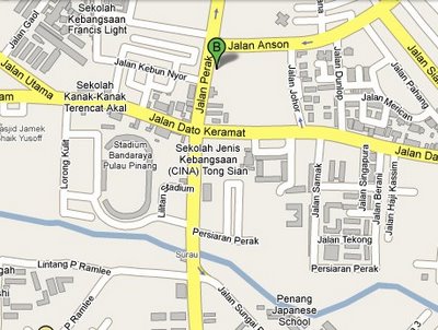 Padang center map
