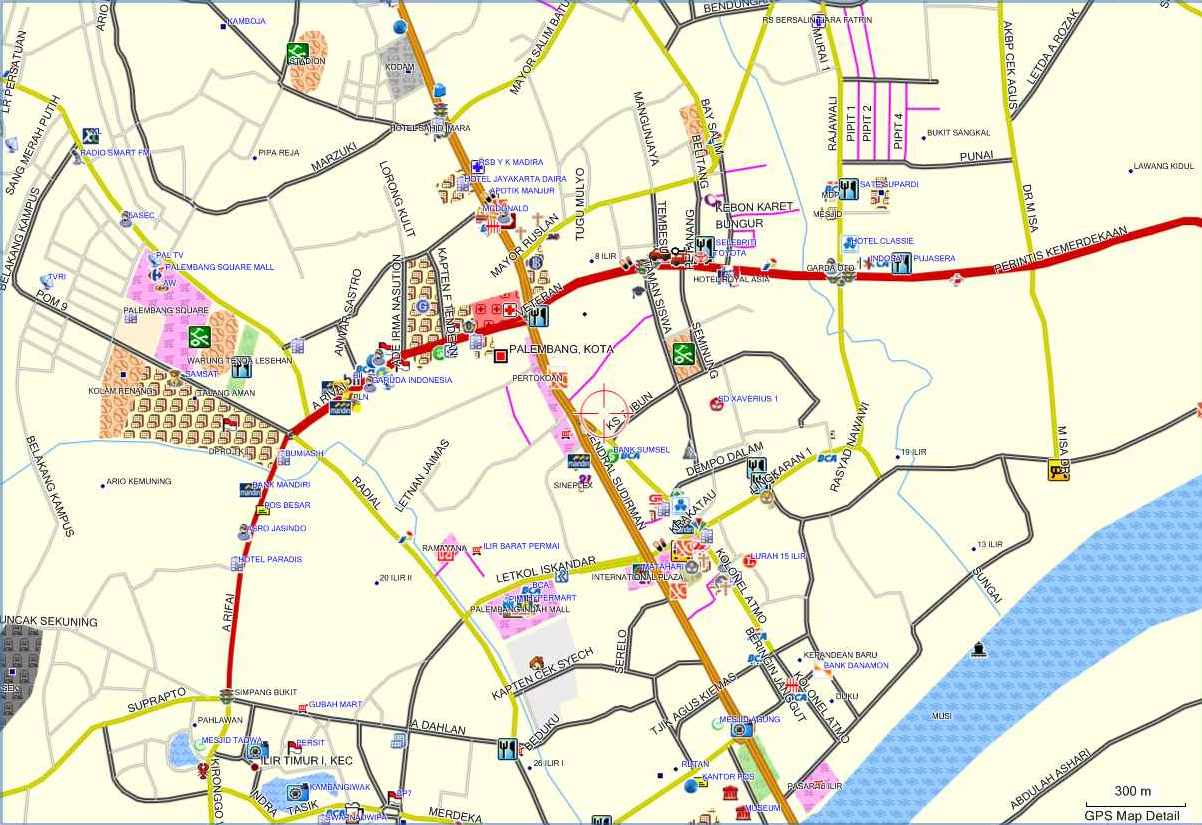 Palembang tourist map