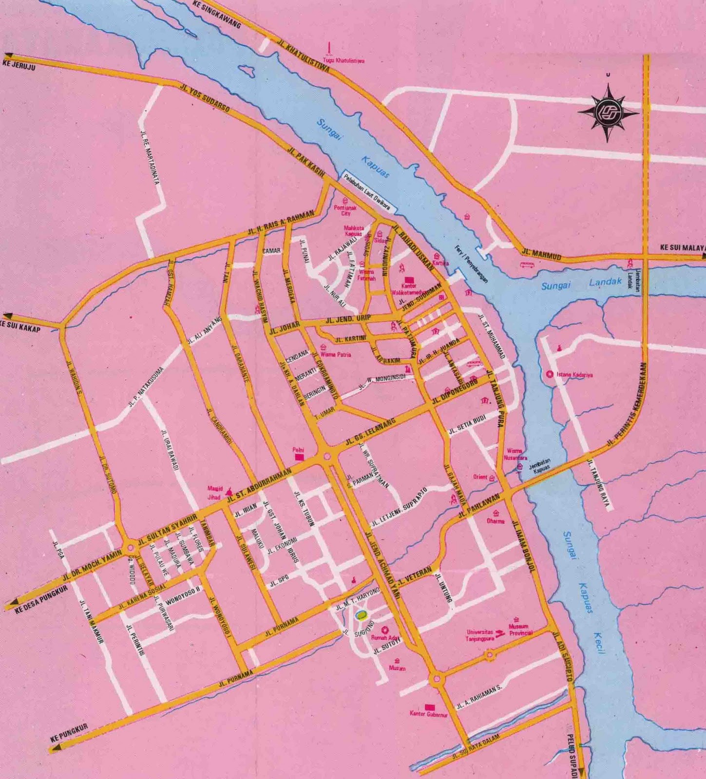 Pontianak center map