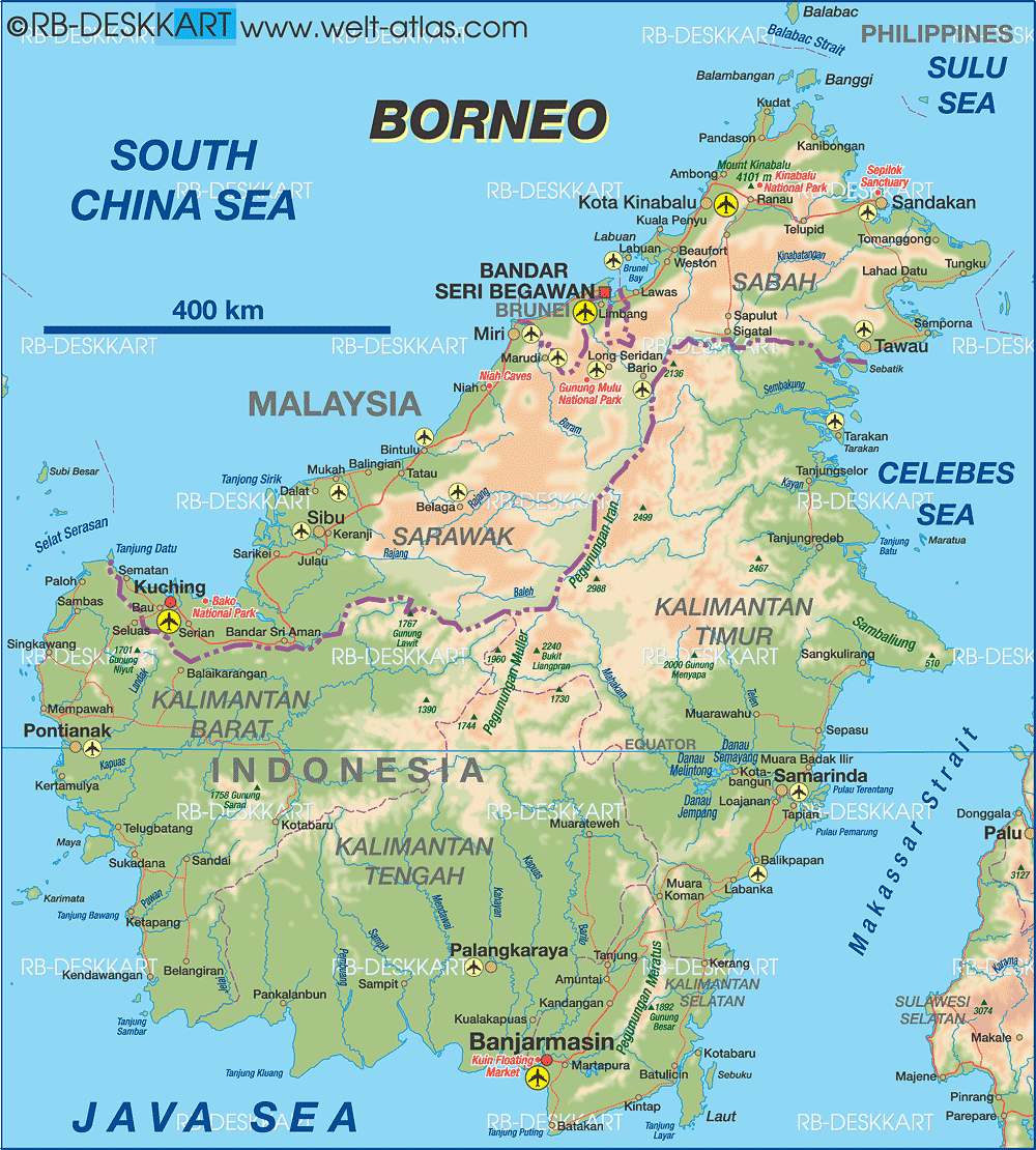 Samarinda borneo map