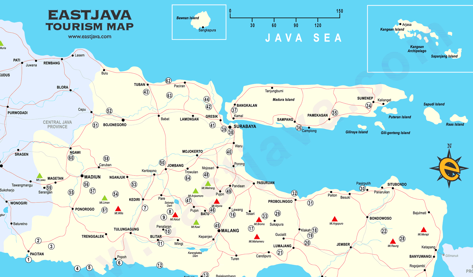 surabaya eastjava map