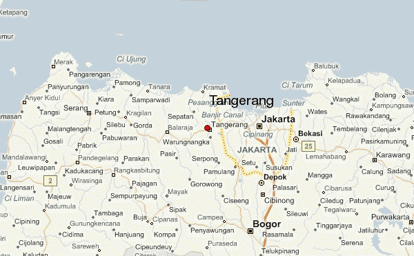 Tangerang jakarta map