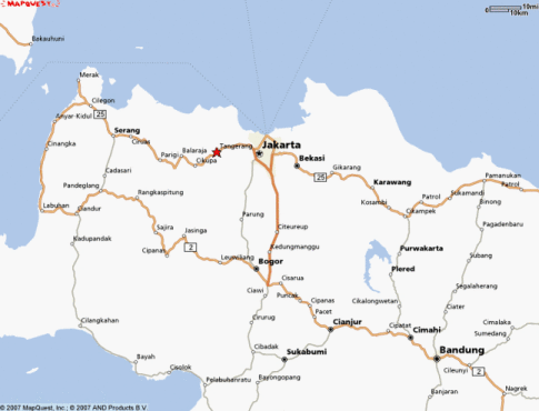 tangerang indonesia map