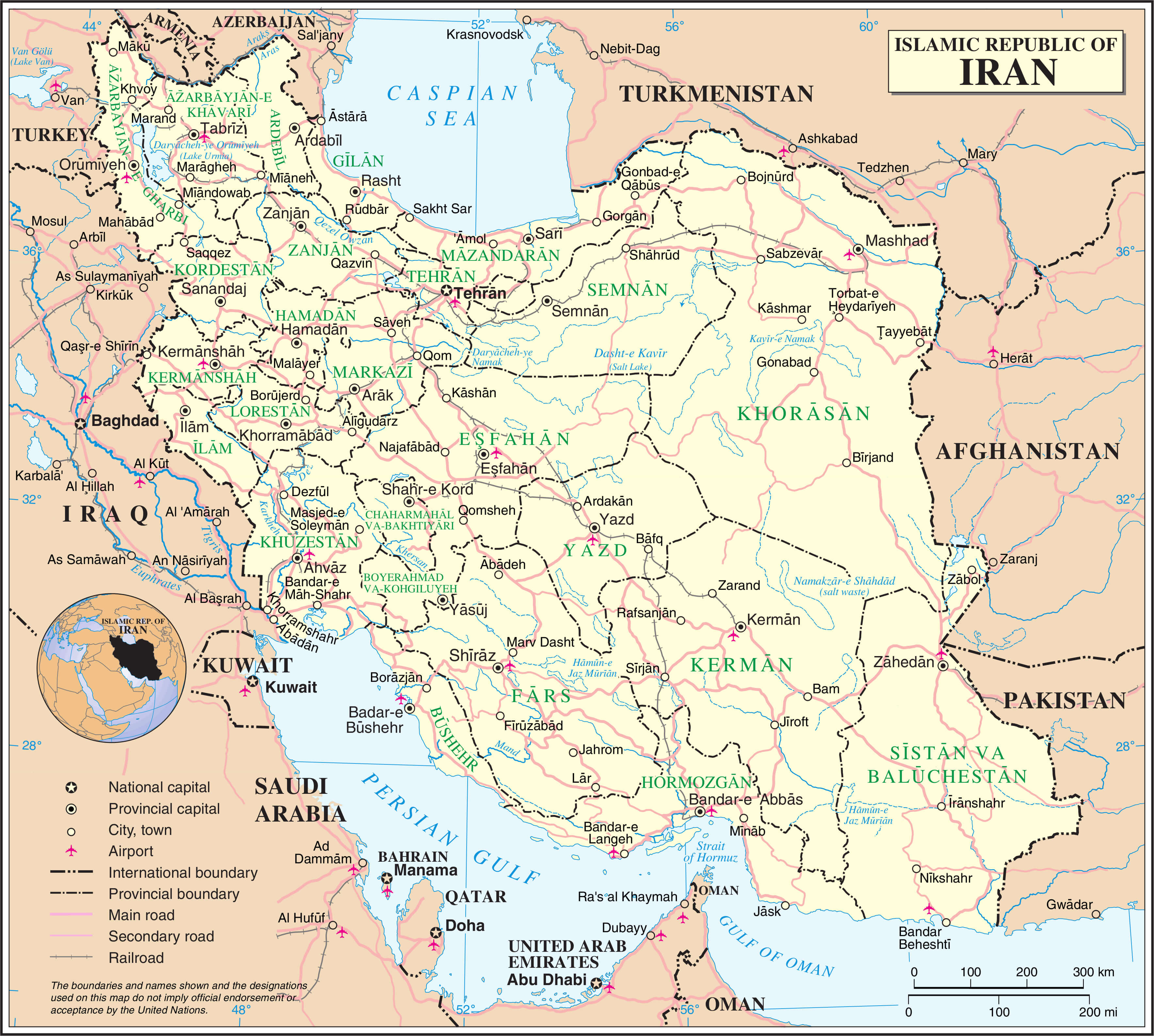 High-resolution Map of Iran