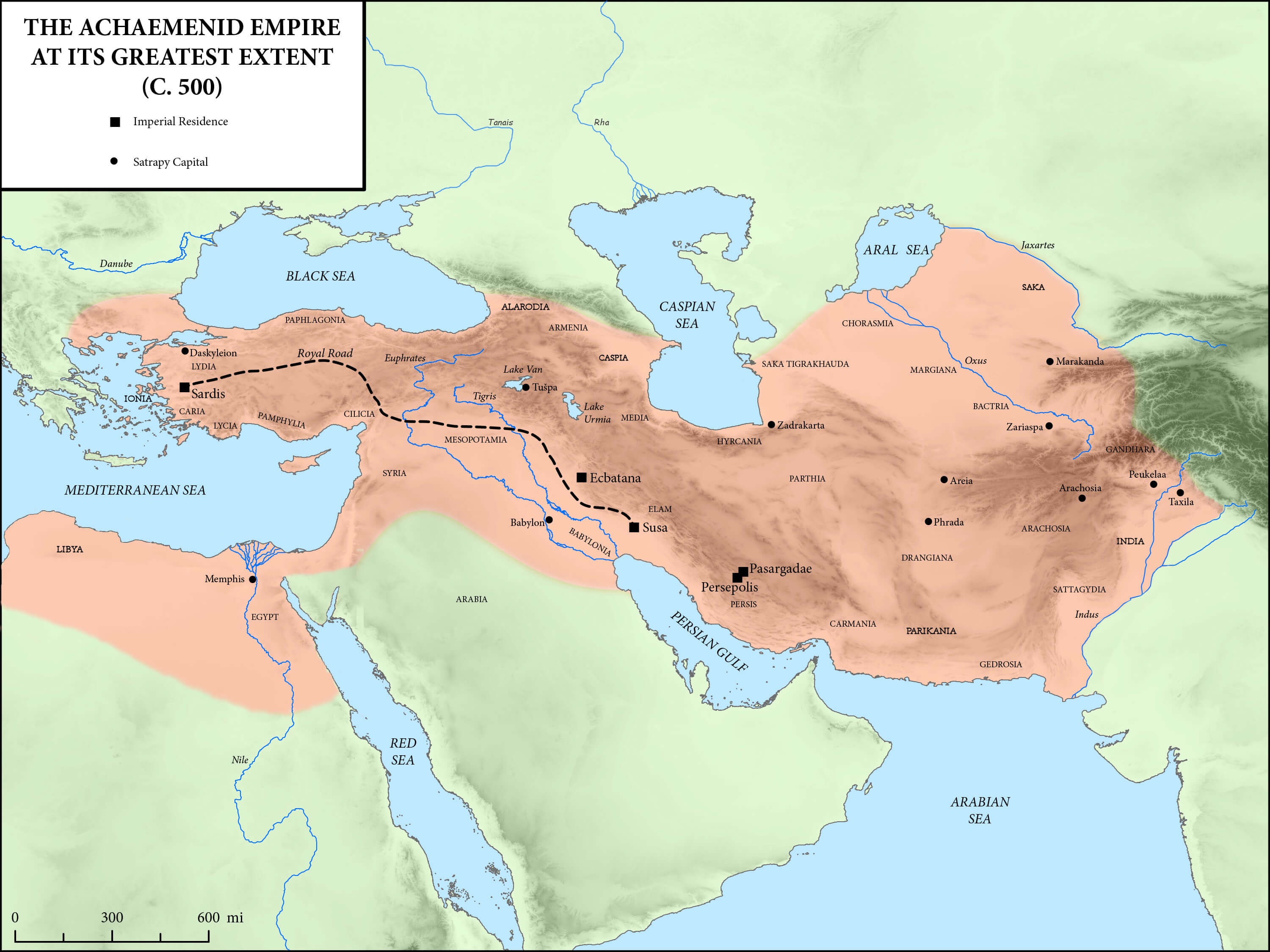 Achaemenid Empire map