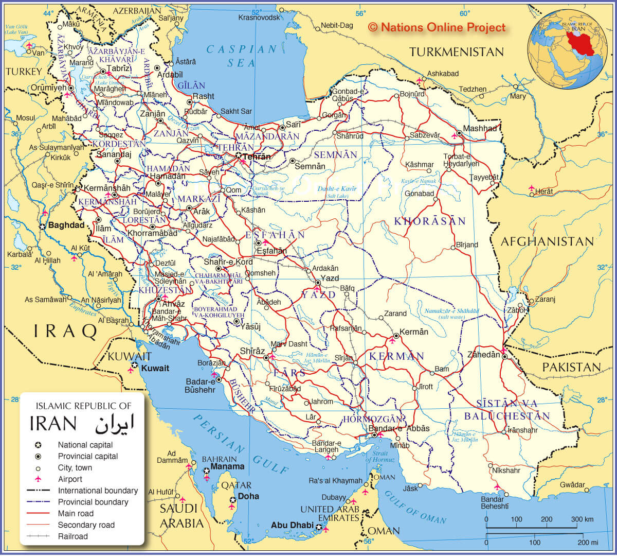 Iran Map Iran