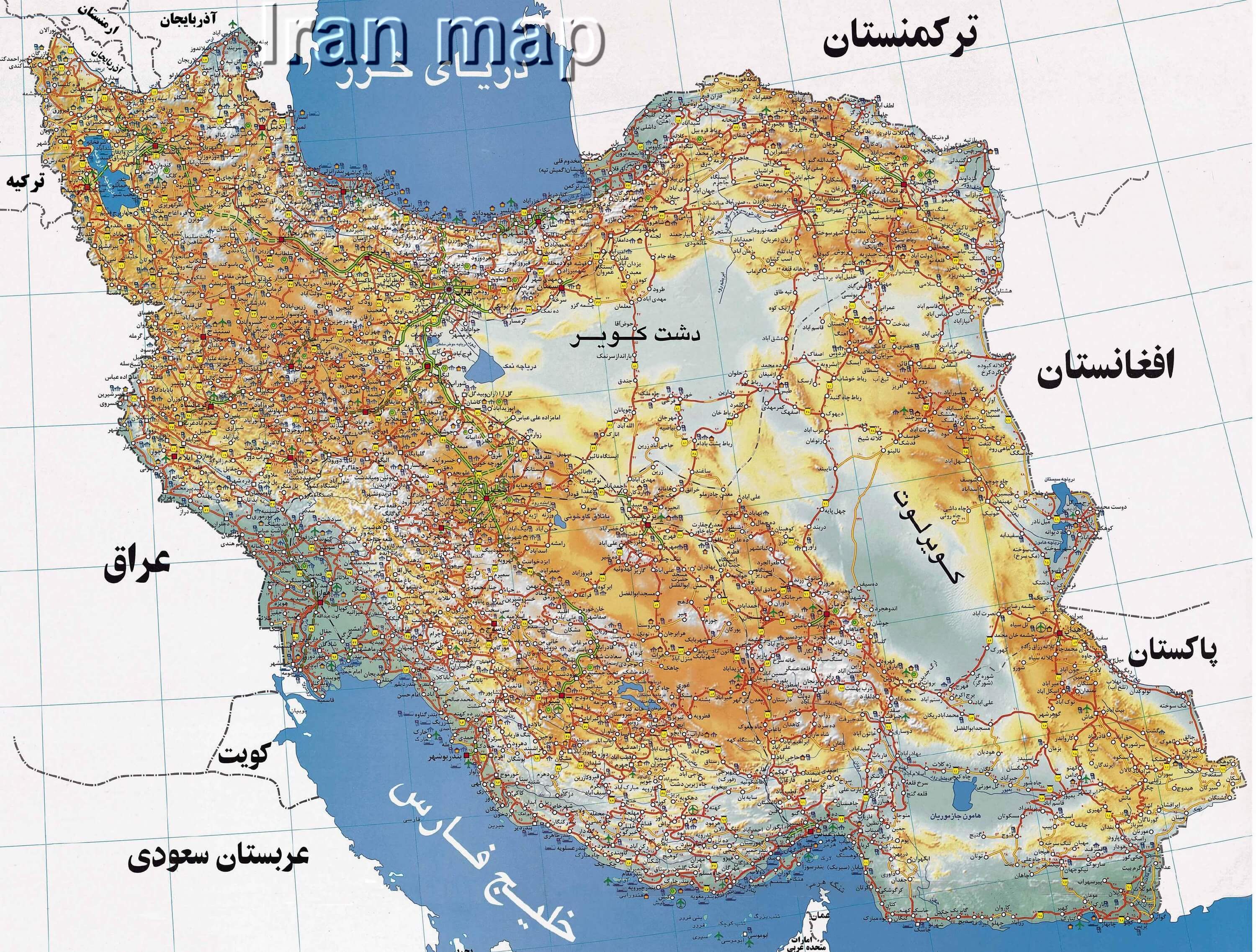 iran map in persian b