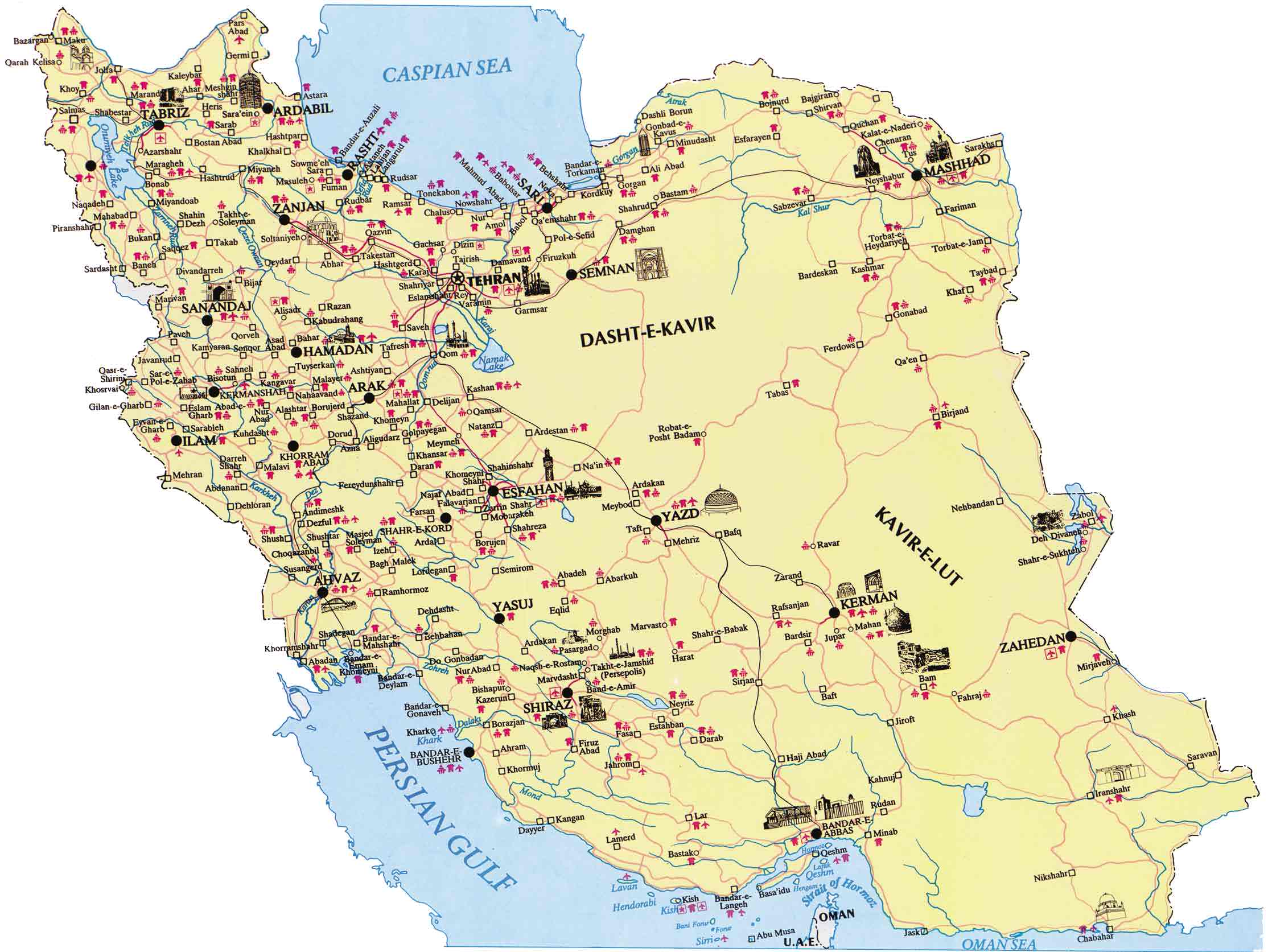 maps of iran