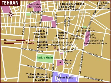 map tehran