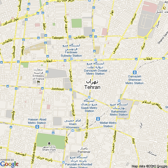 tehran map