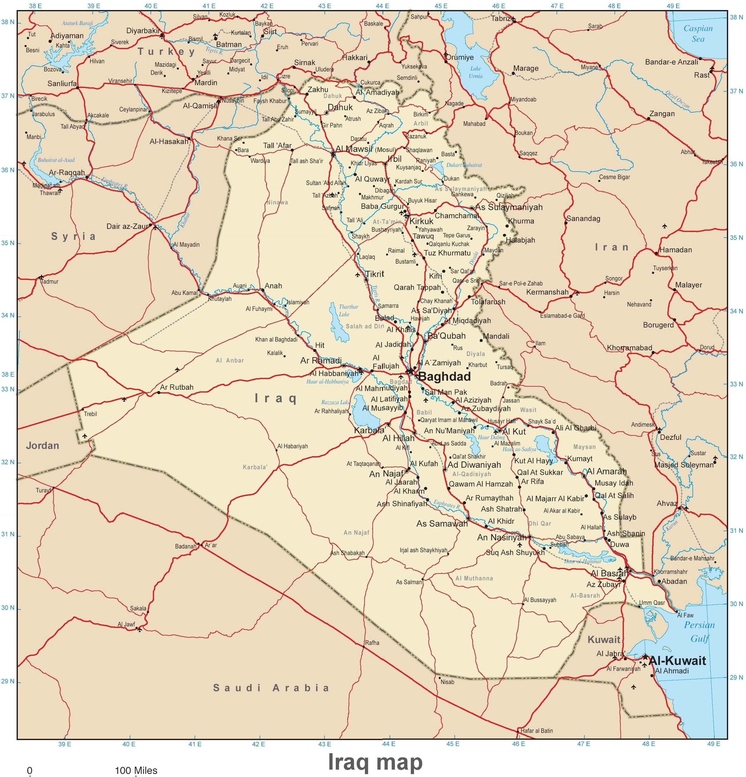 iraq canton map