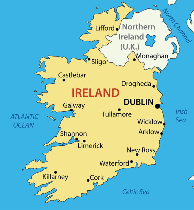 Republic of Ireland Vector Map