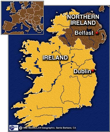 Belfast map ireland