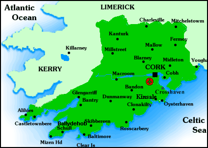 Cork regional map
