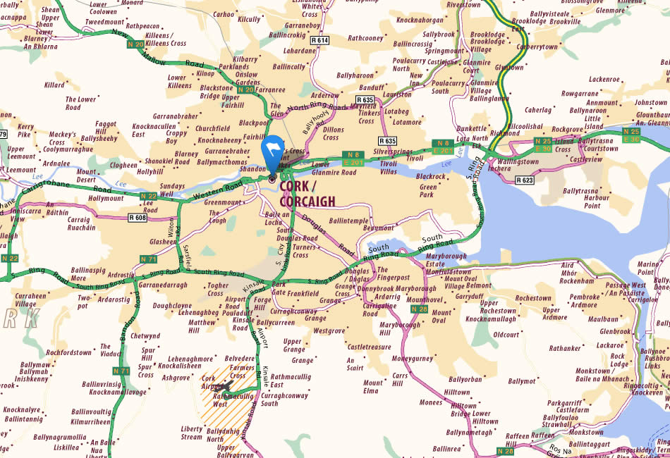 Cork Map - Ireland