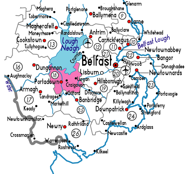 Craigavon belfast map