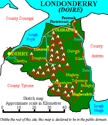 Derry regions map
