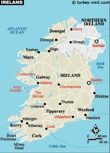 ireland map Galway