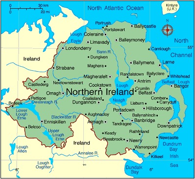 Northern Ireland Map