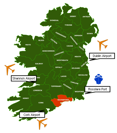 Ireland Waterford Map