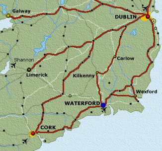 map of Waterford dublin