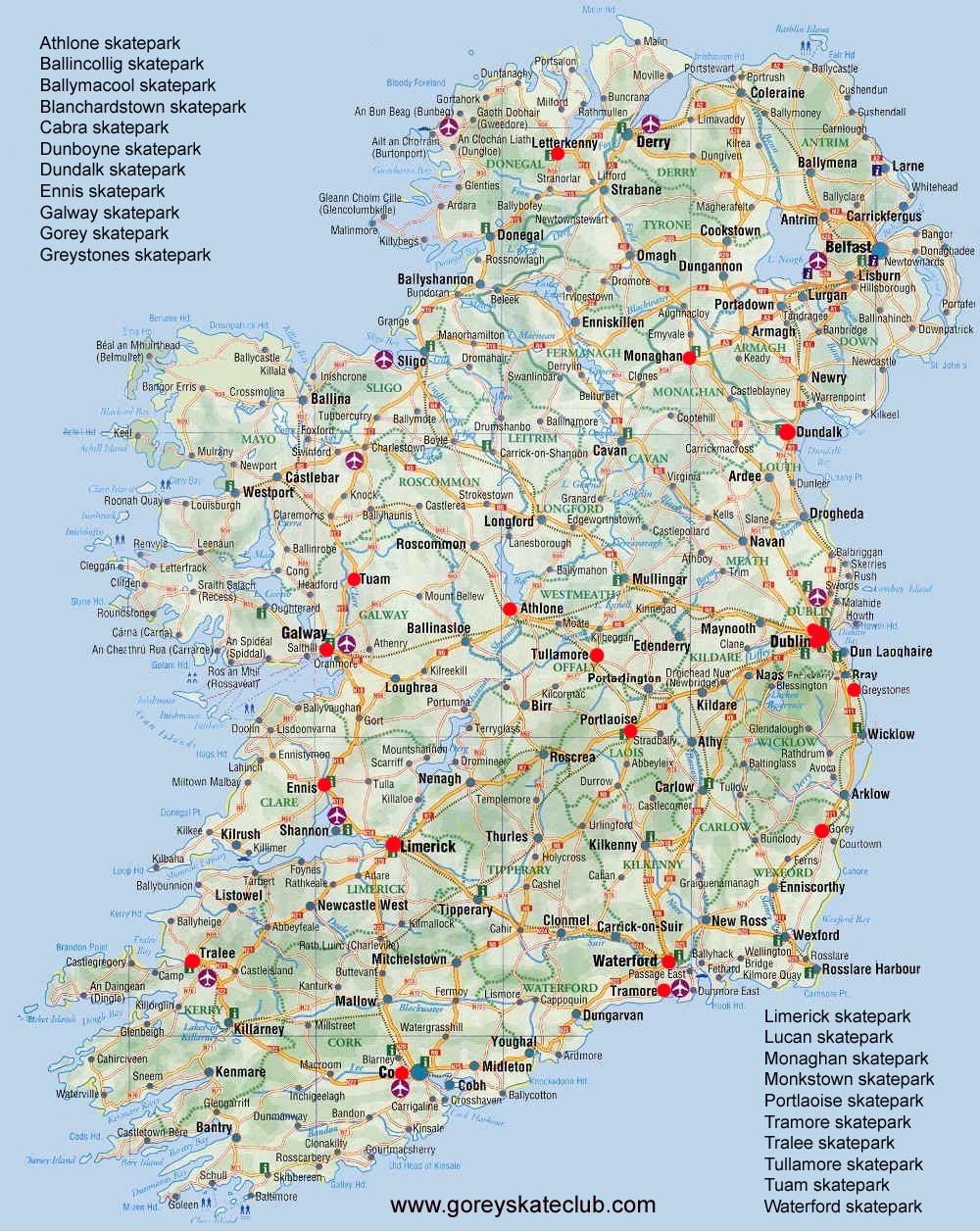 Irelands Wexford map