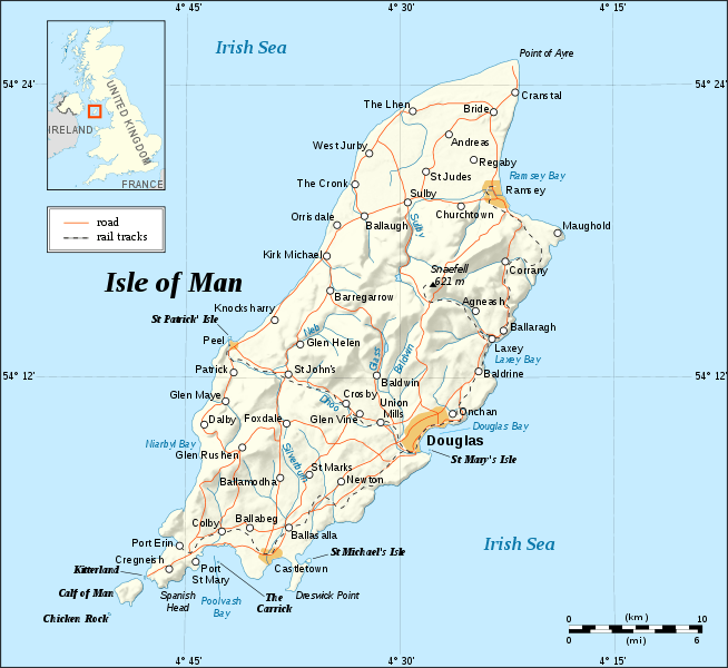 MAP OF ISLE OF MAN